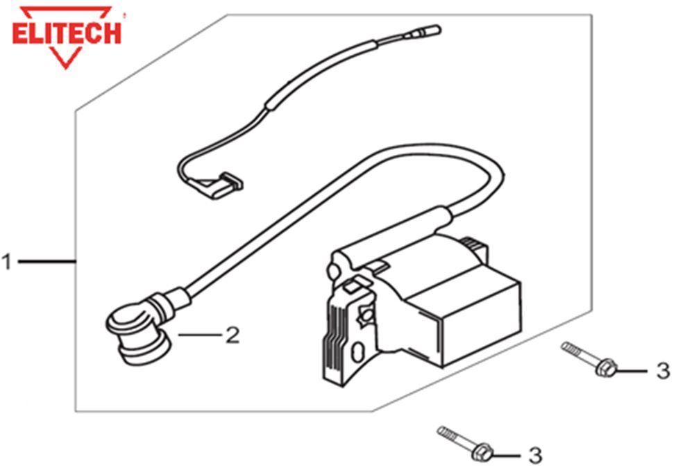 ЗАПЧАСТИ ДЛЯ ГЕНЕРАТОРА БЕНЗИНОВОГО ELITECH БЭС 1200Р (КАТУШКА ЗАЖИГАНИЯ)