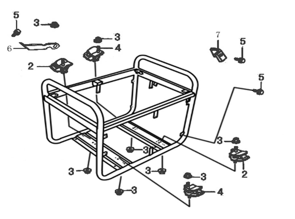 ЗАПЧАСТИ ДЛЯ ГЕНЕРАТОРА БЕНЗИНОВОГО ELITECH БЭС 1800 (РАМА)