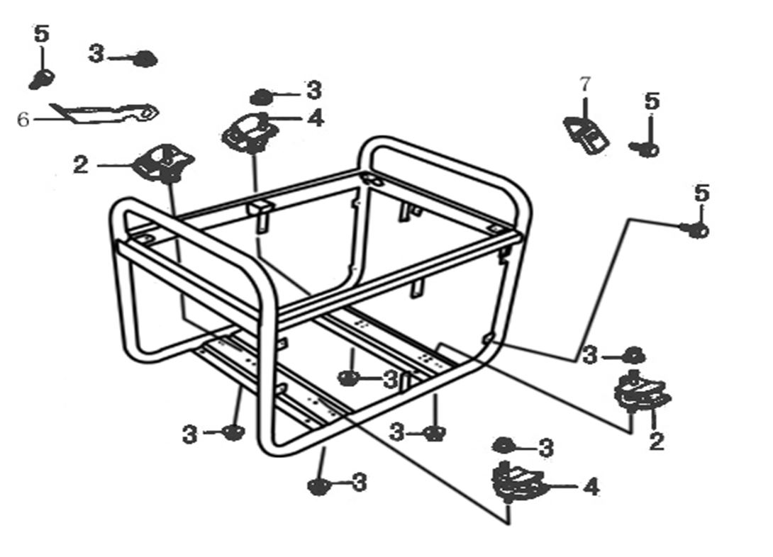 ЗАПЧАСТИ ДЛЯ ГЕНЕРАТОРА БЕНЗИНОВОГО ELITECH БЭС 2500 (РАМА)