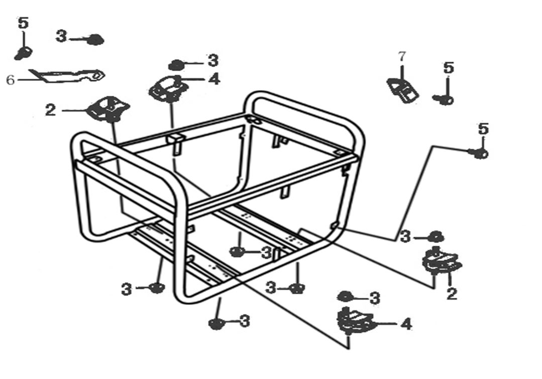 ЗАПЧАСТИ ДЛЯ ГЕНЕРАТОРА БЕНЗИНОВОГО ELITECH БЭС 3000 (РАМА)