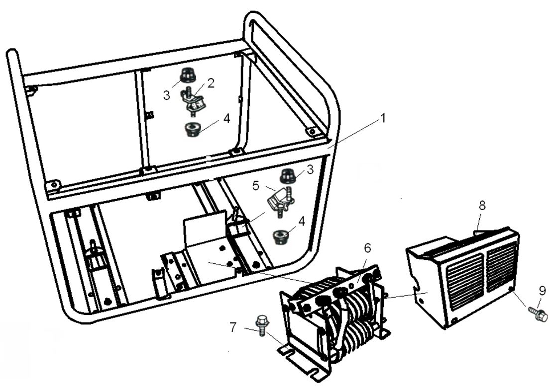 ЗАПЧАСТИ ДЛЯ ГЕНЕРАТОРА БЕНЗИНОВОГО ELITECH БЭС 2500РС (РАМА)