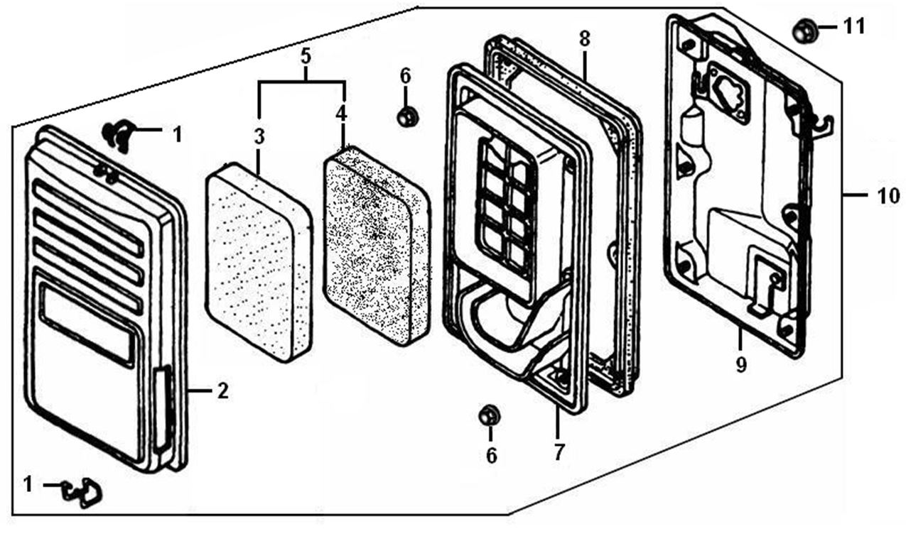 ЗАПЧАСТИ ДЛЯ ГЕНЕРАТОРА БЕНЗИНОВОГО ELITECH БЭС 6500ЕМК (ФИЛЬТР ВОЗДУШНЫЙ)