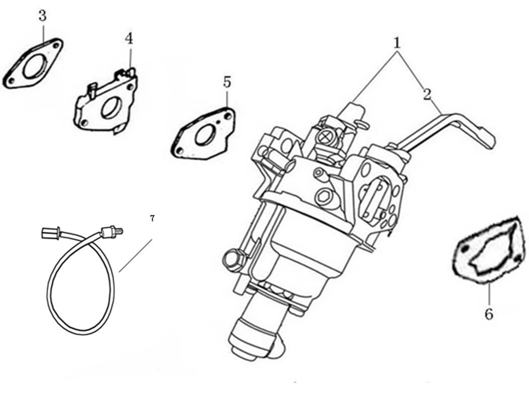 ЗАПЧАСТИ ДЛЯ ГЕНЕРАТОРА БЕНЗИНОВОГО ELITECH БЭС 6500ЕАМ (КАРБЮРАТОР)