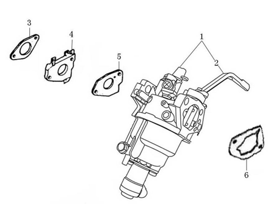 ЗАПЧАСТИ ДЛЯ ГЕНЕРАТОРА БЕНЗИНОВОГО ELITECH БЭС 6500РМ (КАРБЮРАТОР)