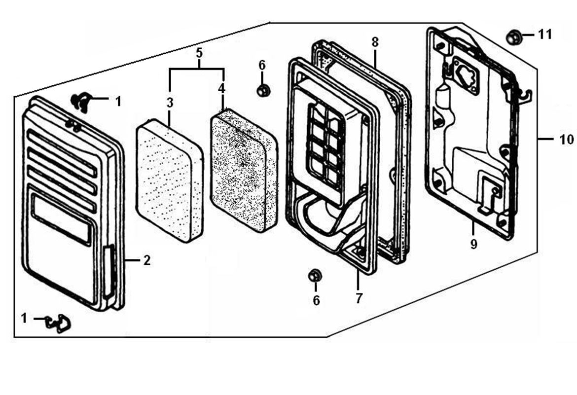 ЗАПЧАСТИ ДЛЯ ГЕНЕРАТОРА БЕНЗИНОВОГО ELITECH БЭС 6500РМ (ФИЛЬТР ВОЗДУШНЫЙ)