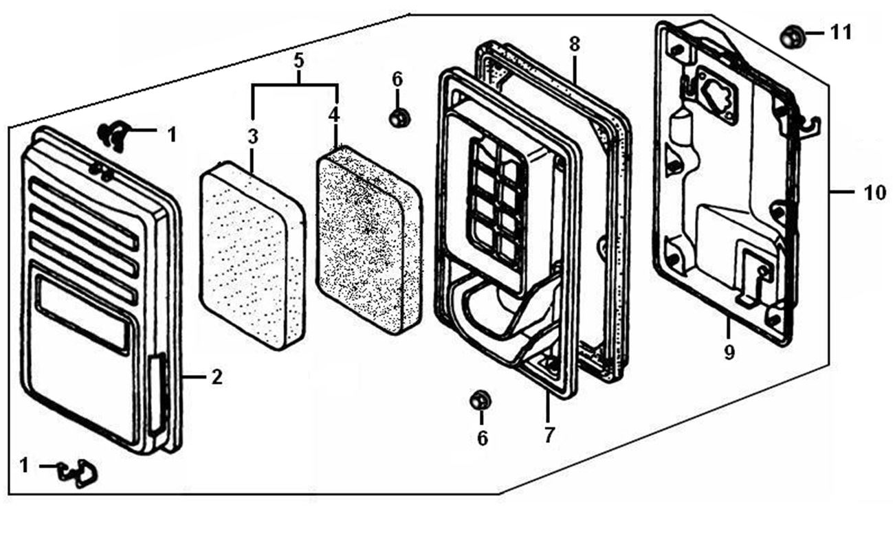 ЗАПЧАСТИ ДЛЯ ГЕНЕРАТОРА БЕНЗИНОВОГО ELITECH БЭС 8000ЕТМ (ФИЛЬТР ВОЗДУШНЫЙ)