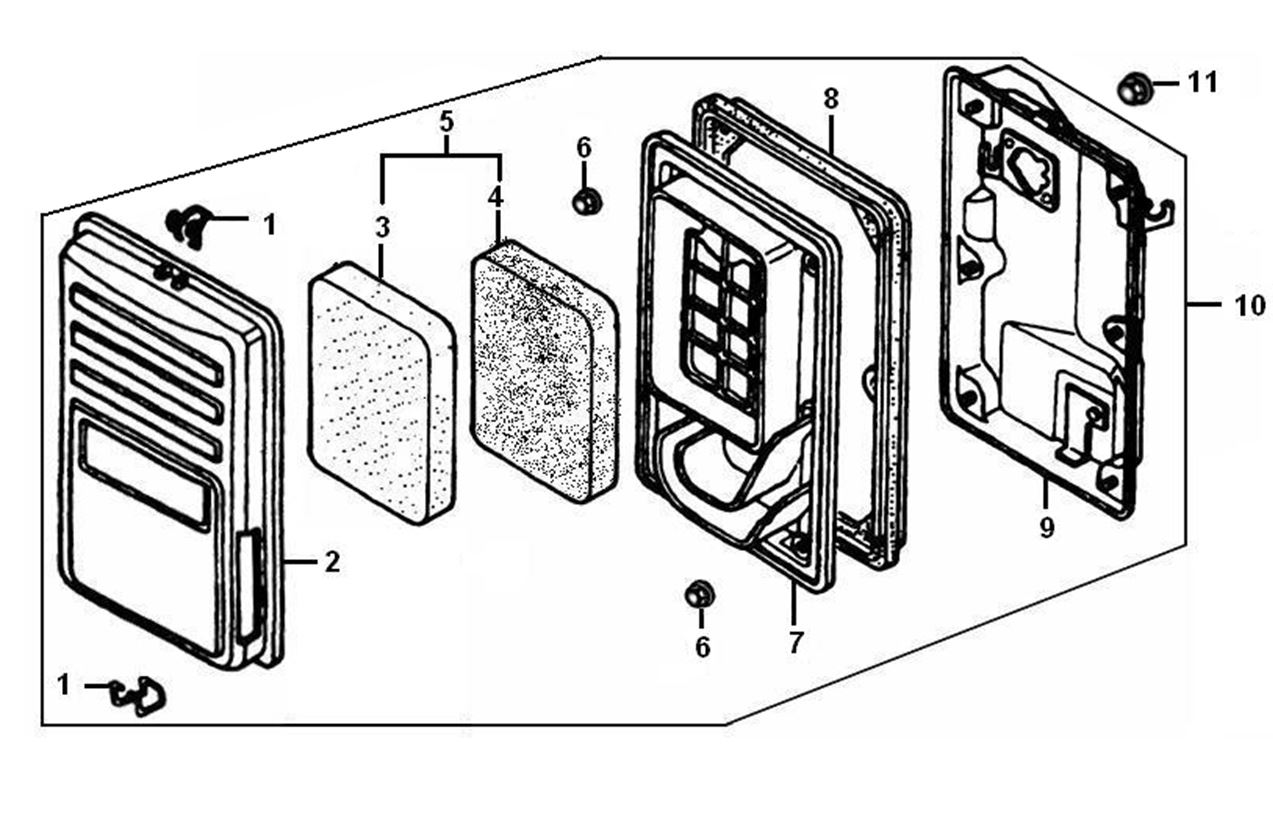 ЗАПЧАСТИ ДЛЯ ГЕНЕРАТОРА БЕНЗИНОВОГО ELITECH БЭС 8000РМ (ФИЛЬТР ВОЗДУШНЫЙ)