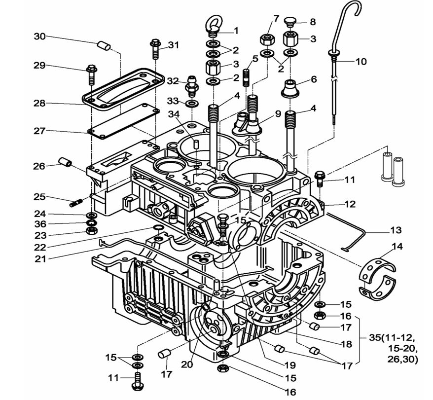 ЗАПЧАСТИ ДЛЯ ДВИГАТЕЛЯ ДИЗЕЛЬНОГО HL292FG1 (КАРТЕР)