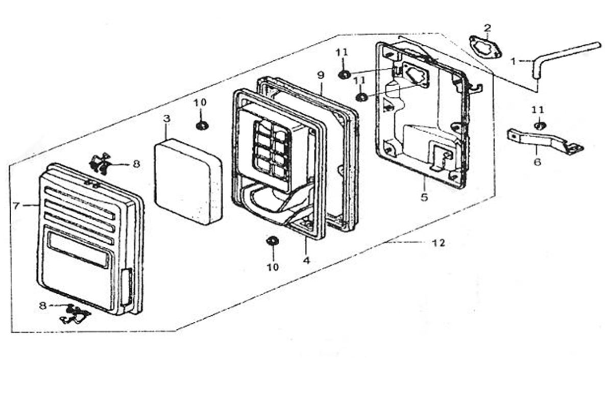 ЗАПЧАСТИ ДЛЯ ГЕНЕРАТОРА БЕНЗИНОВОГО ELITECH СГБ 8000Е (ФИЛЬТР ВОЗДУШНЫЙ)