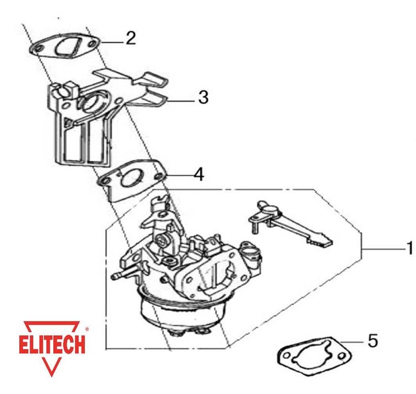 ЗАПЧАСТИ ДЛЯ ДВИГАТЕЛЯ БЕНЗИНОВОГО LONCIN LC170F-2 (КАРБЮРАТОР)