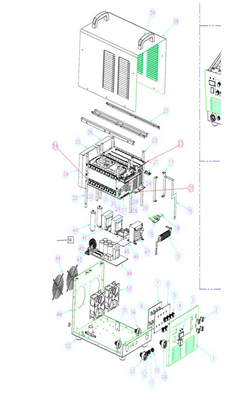 ЗАПЧАСТИ ДЛЯ ИНВЕРТОРА СВАРОЧНОГО ELITECH АИС 200АДИ AC/DC