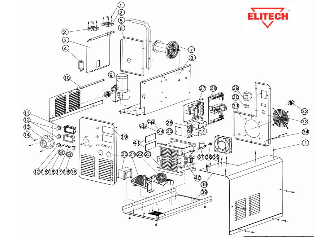 ЗАПЧАСТИ ДЛЯ ИНВЕРТОРА СВАРОЧНОГО ELITECH АИС 200П (2017 ГОД)