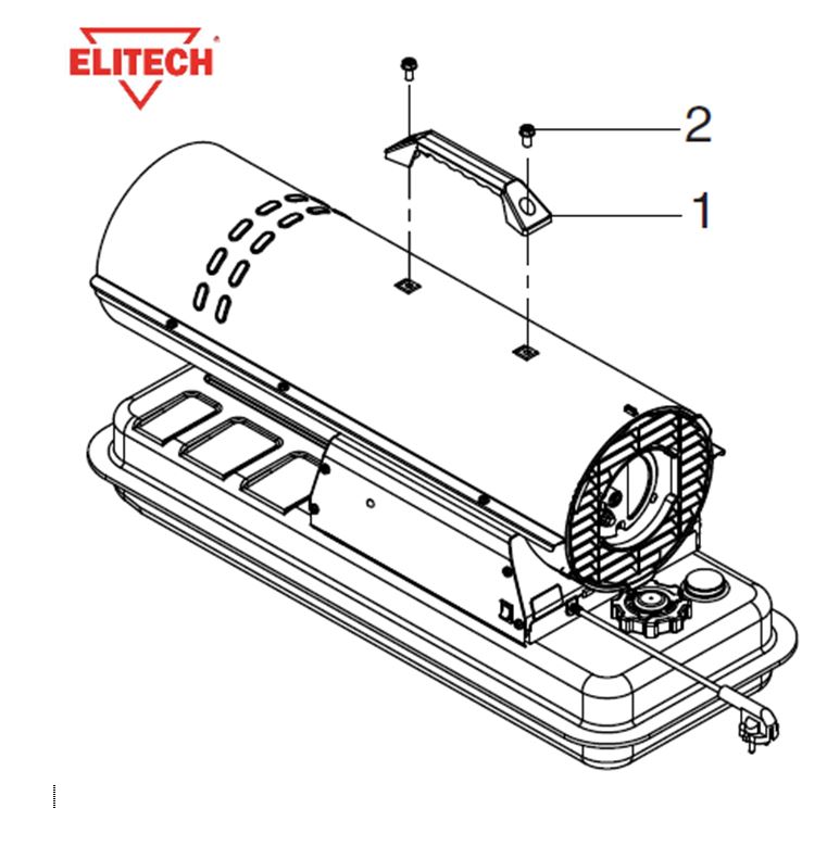ЗАПЧАСТИ ДЛЯ НАГРЕВАТЕЛЯ ЖИДКОСТНОГО ПРЯМОГО НАГРЕВА ELITECH ТП 14ДБ (РУКОЯТКА)