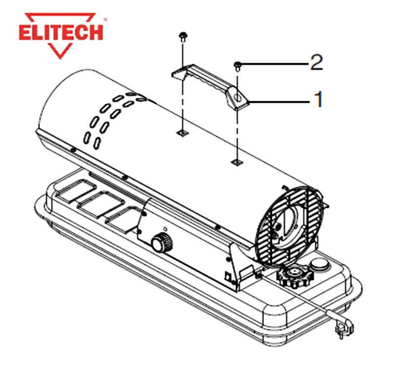 ЗАПЧАСТИ ДЛЯ НАГРЕВАТЕЛЯ ЖИДКОСТНОГО ПРЯМОГО НАГРЕВА ELITECH ТП 22ДП (РУКОЯТКА)