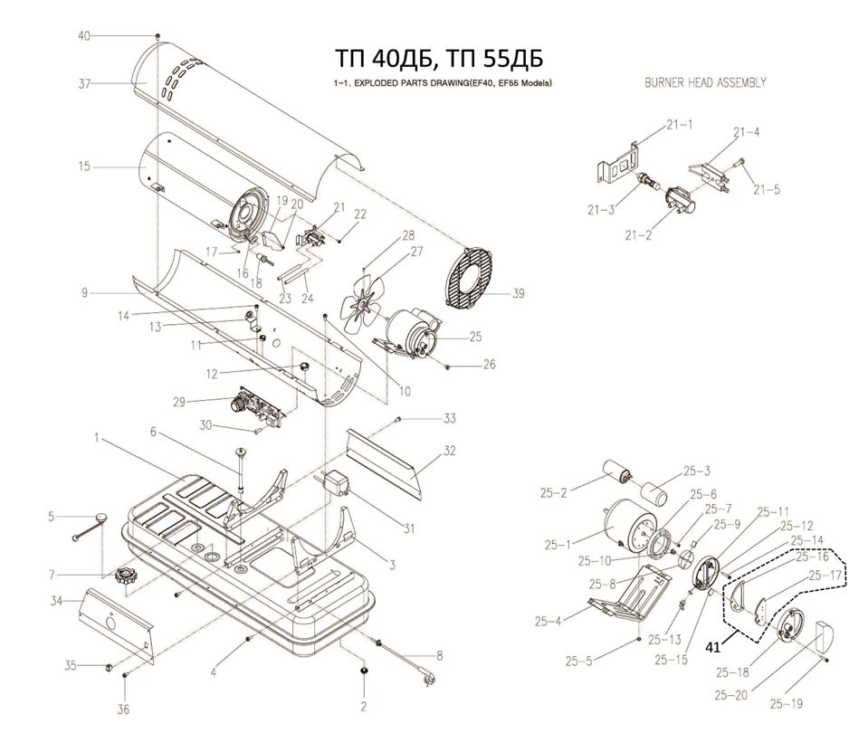 ЗАПЧАСТИ ДЛЯ НАГРЕВАТЕЛЯ ЖИДКОСТНОГО ПРЯМОГО НАГРЕВА ELITECH ТП 40ДБ (2015 ГОД) (ОБЩАЯ)