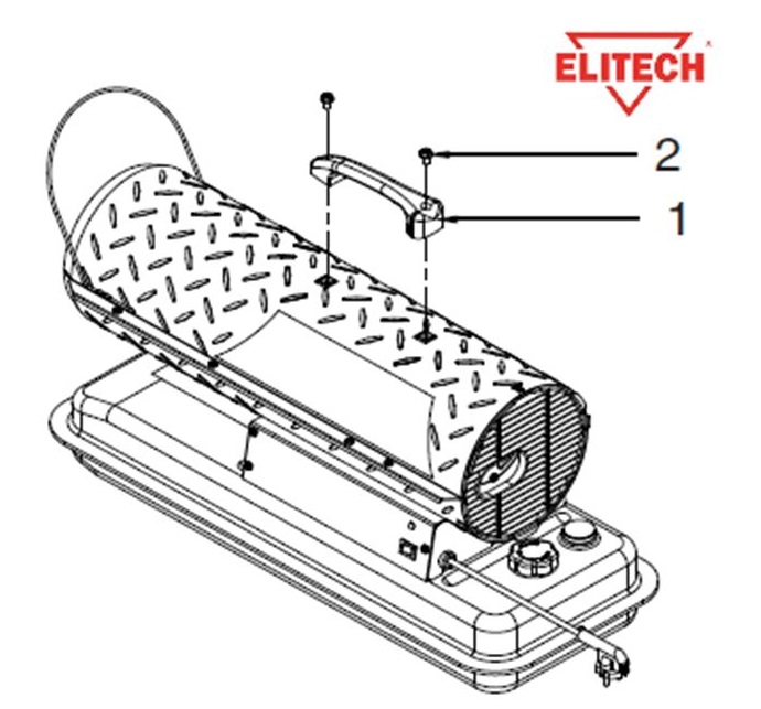 ЗАПЧАСТИ ДЛЯ НАГРЕВАТЕЛЯ ЖИДКОСТНОГО ПРЯМОГО НАГРЕВА ELITECH ТП 45Д (2012 ГОД) (РУКОЯТКИ)