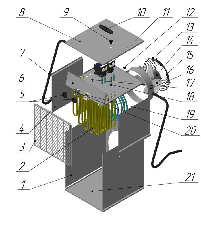 ЗАПЧАСТИ ДЛЯ НАГРЕВАТЕЛЯ ЭЛЕКТРИЧЕСКОГО (ТЕПЛОВЕНТИЛЯТОРА) ELITECH ТП 30ЕТ