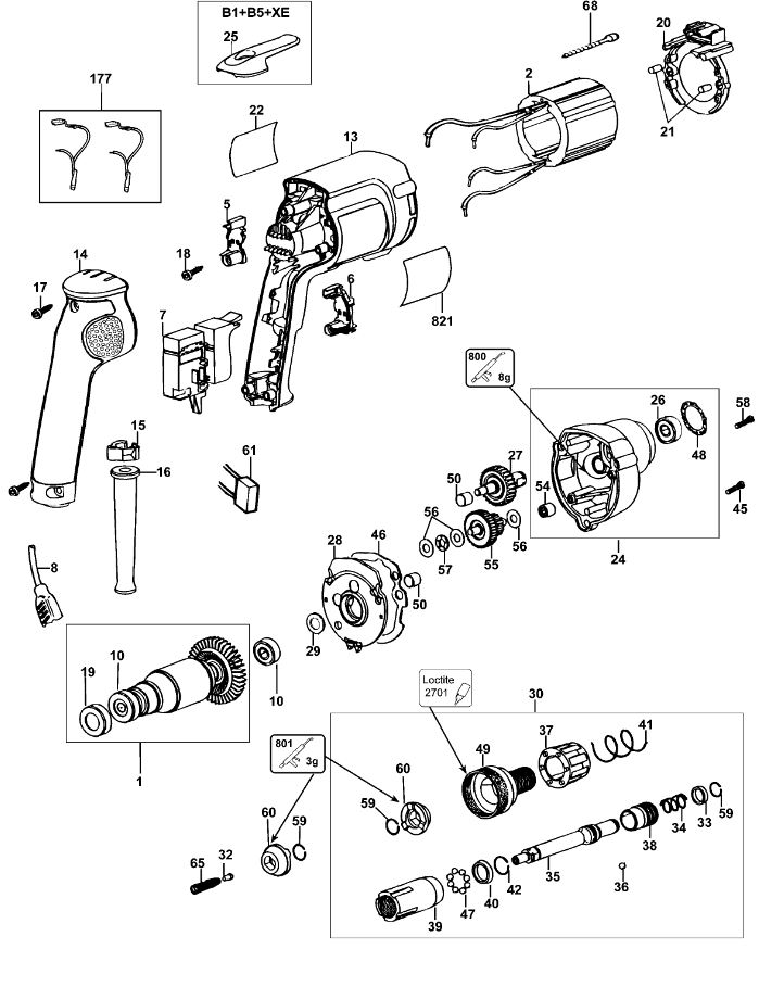 ЗАПЧАСТИ ДЛЯ ШУРУПОВЕРТА ЭЛЕКТРИЧЕСКОГО DEWALT DW269K TYPE 5