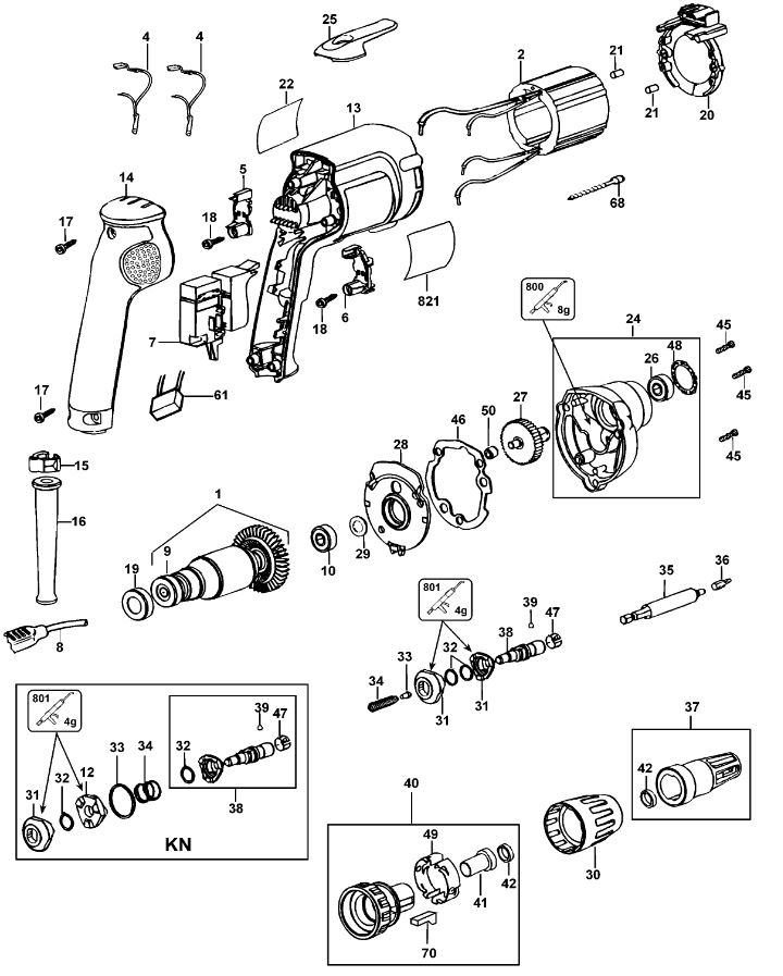 ЗАПЧАСТИ ДЛЯ ШУРУПОВЕРТА ЭЛЕКТРИЧЕСКОГО DEWALT DW274KN TYPE 5