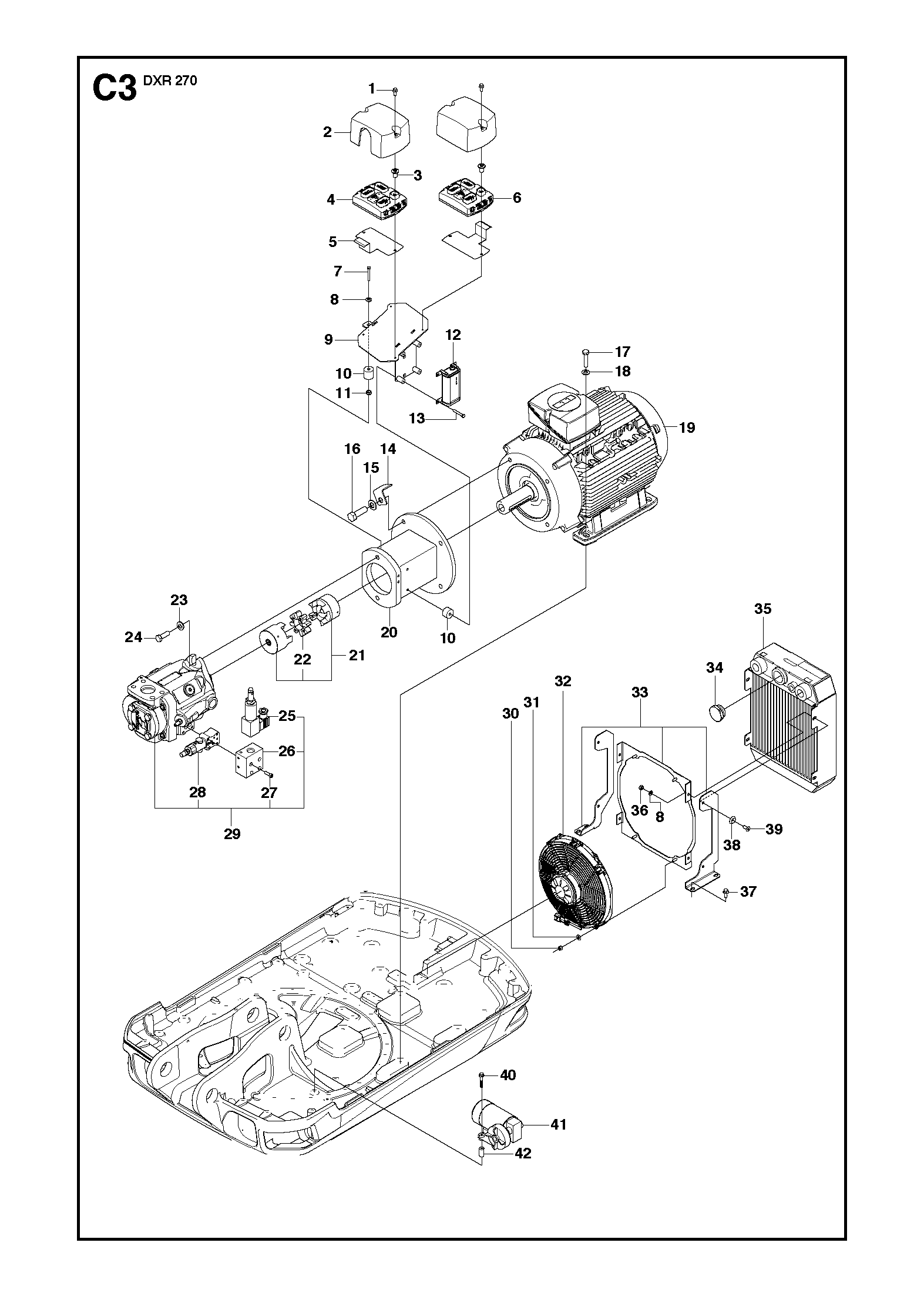 Hydraulic pump - motor