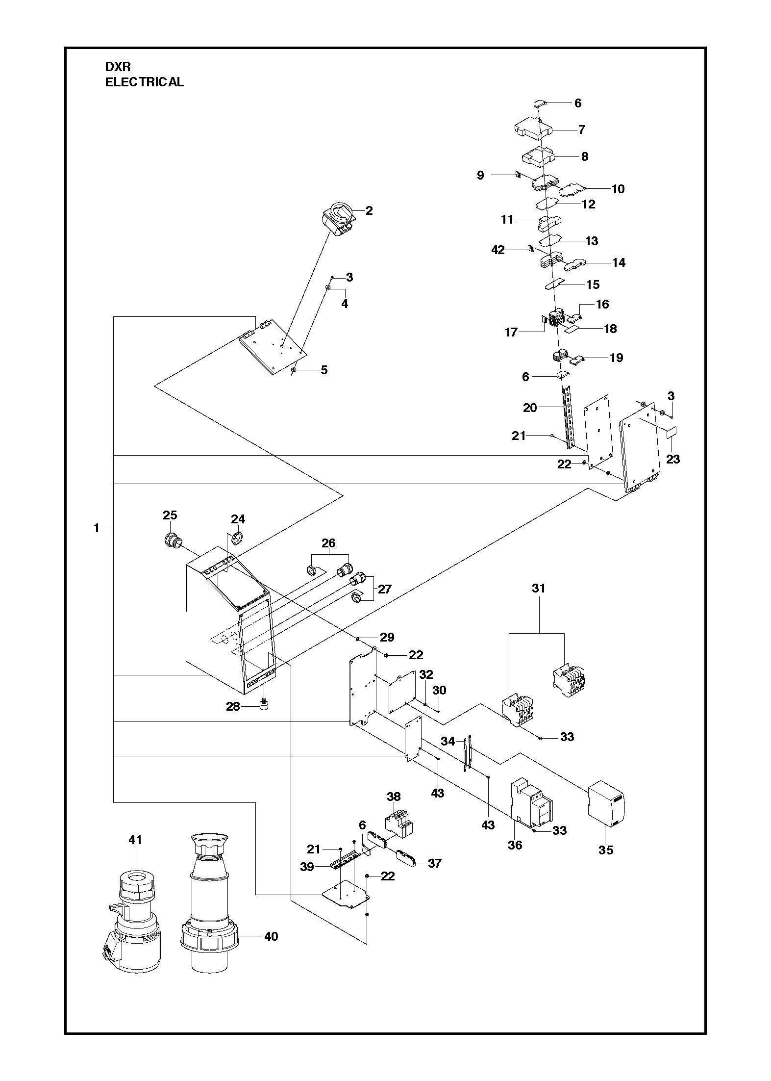 Electrical, valid for machine 21 and forward