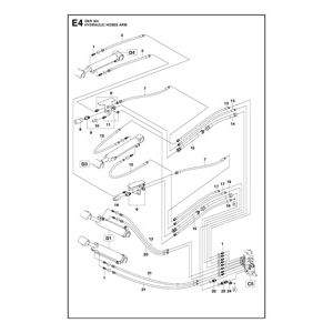 Hydraulic hoses arm