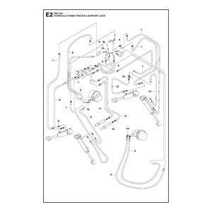 Hydraulic hoses tracks & support legs