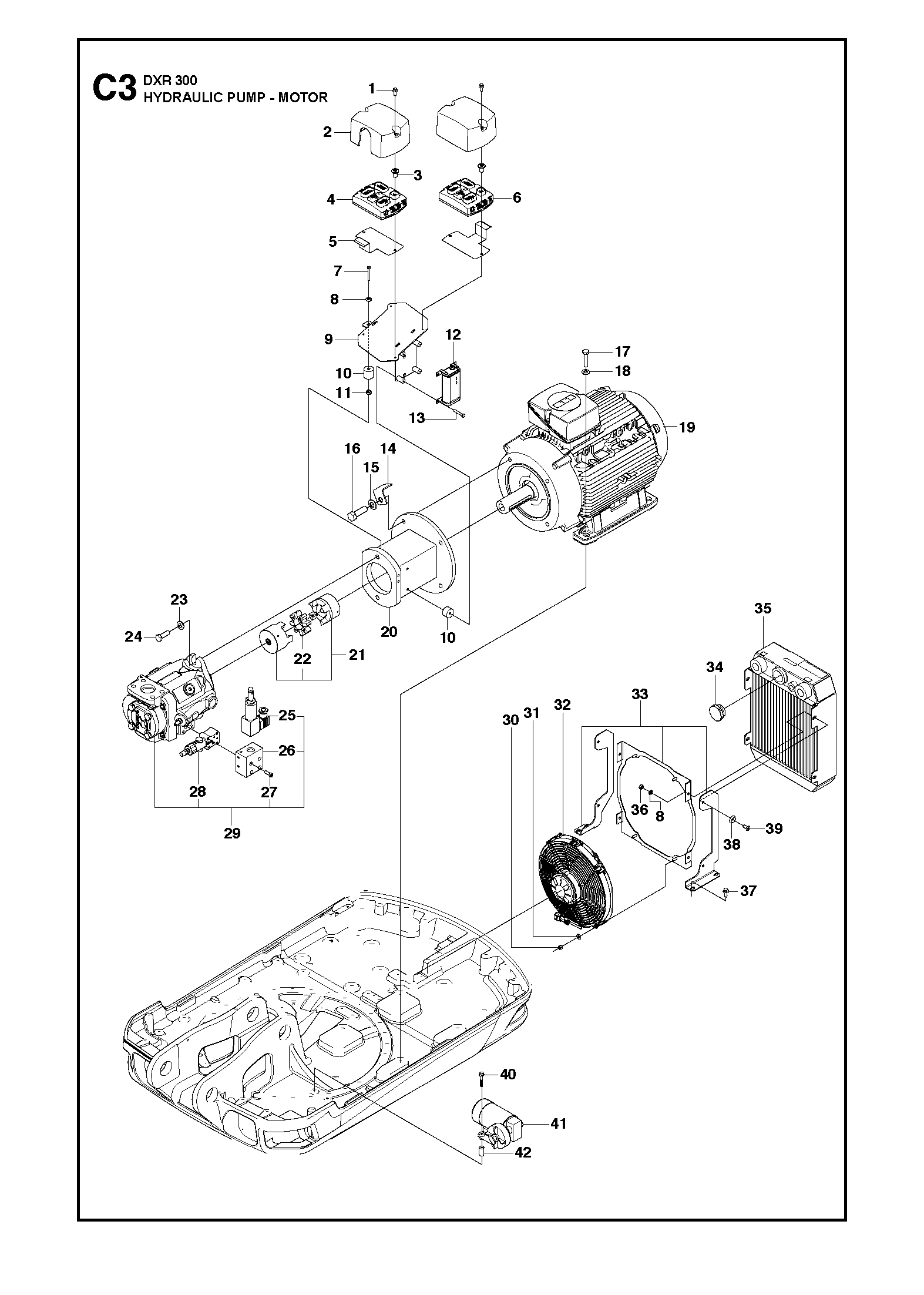 Hydraulic pump - motor