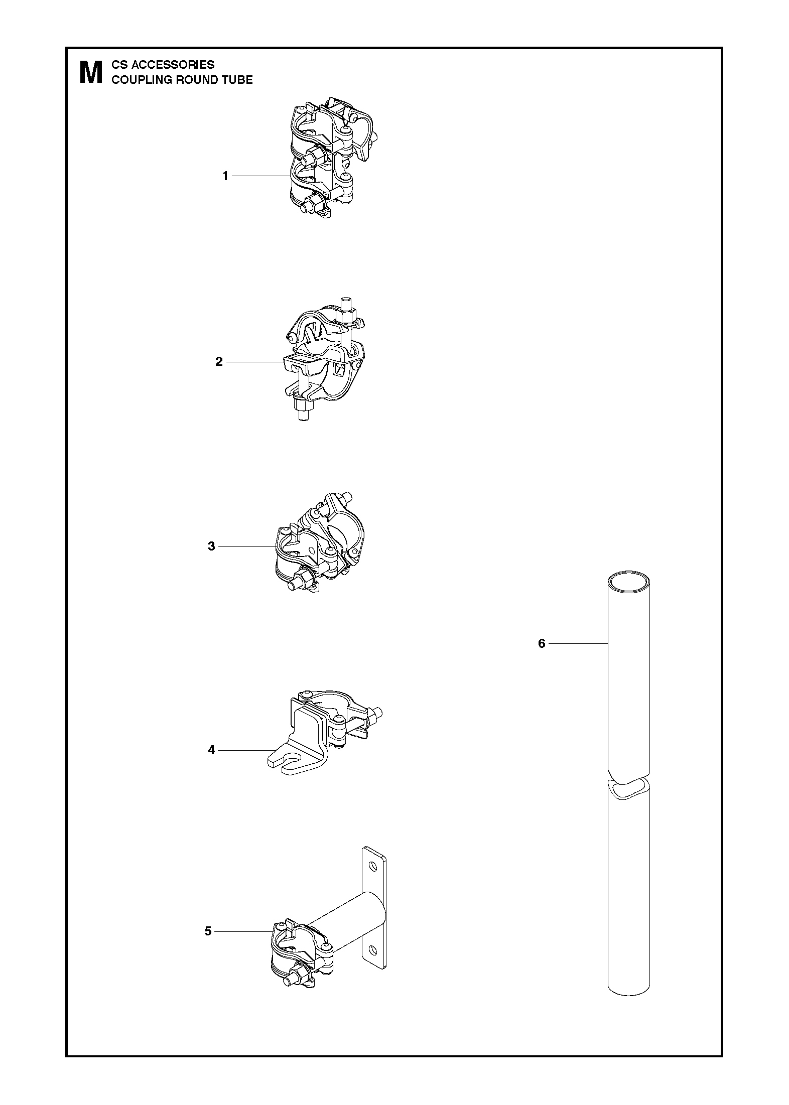 Coupling round tube