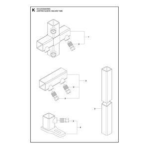 Jointing sleeve & square tube