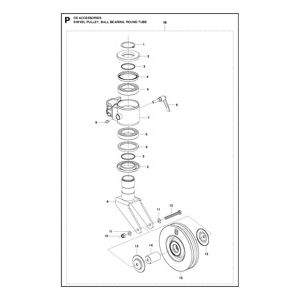 Swivel pulley & ball bearing & round tube