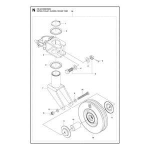 Swivel pulley & sliding & round tube