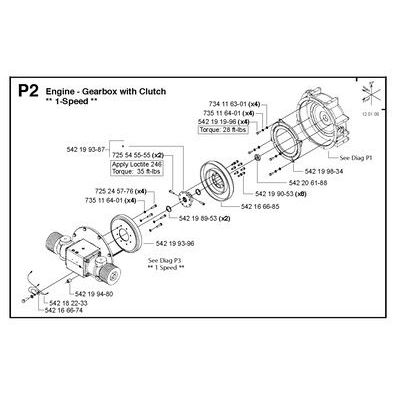 ENGINE - GEARBOX WITH CLUTCH, 1-SPEED