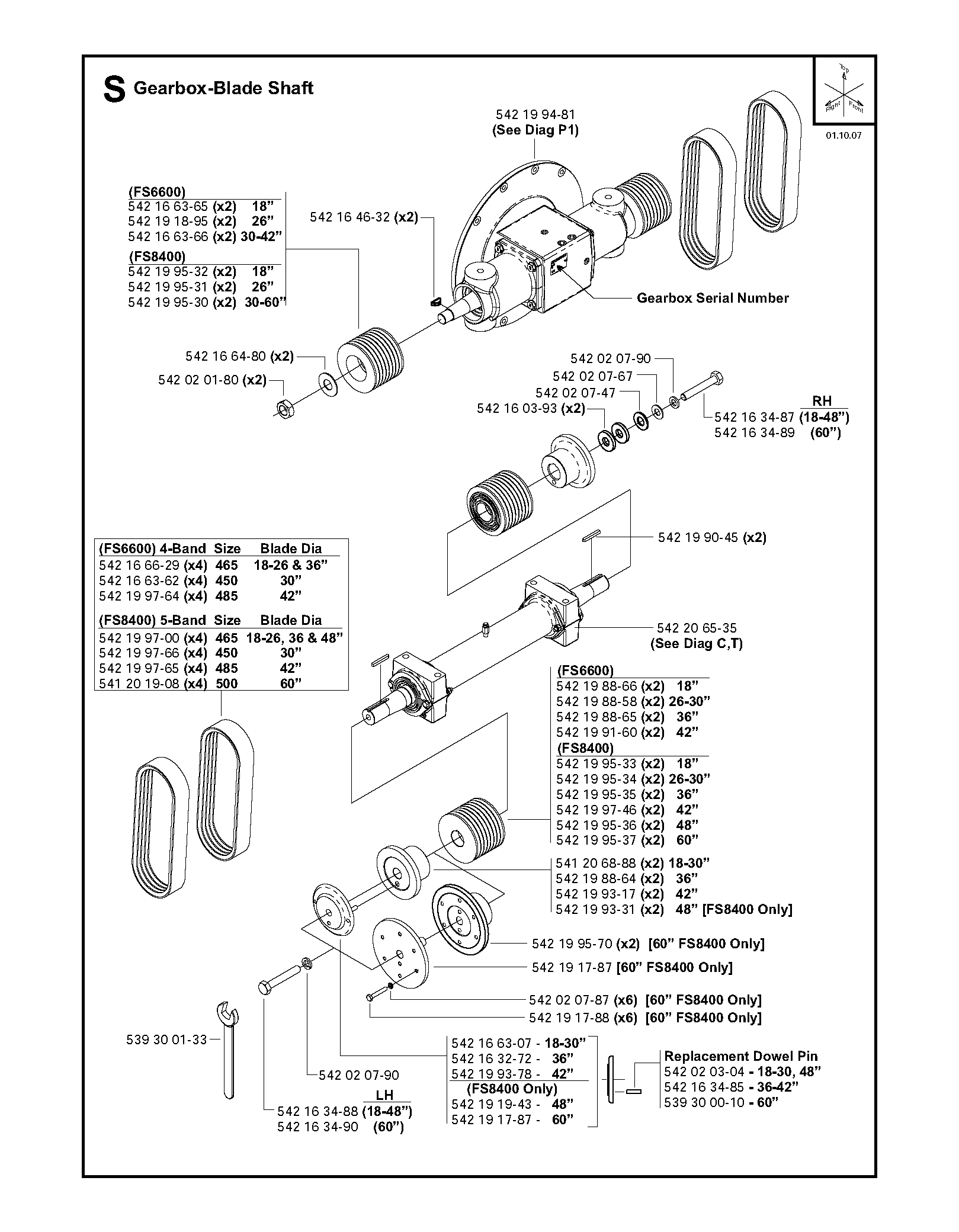 Коробка передач -blade shaft