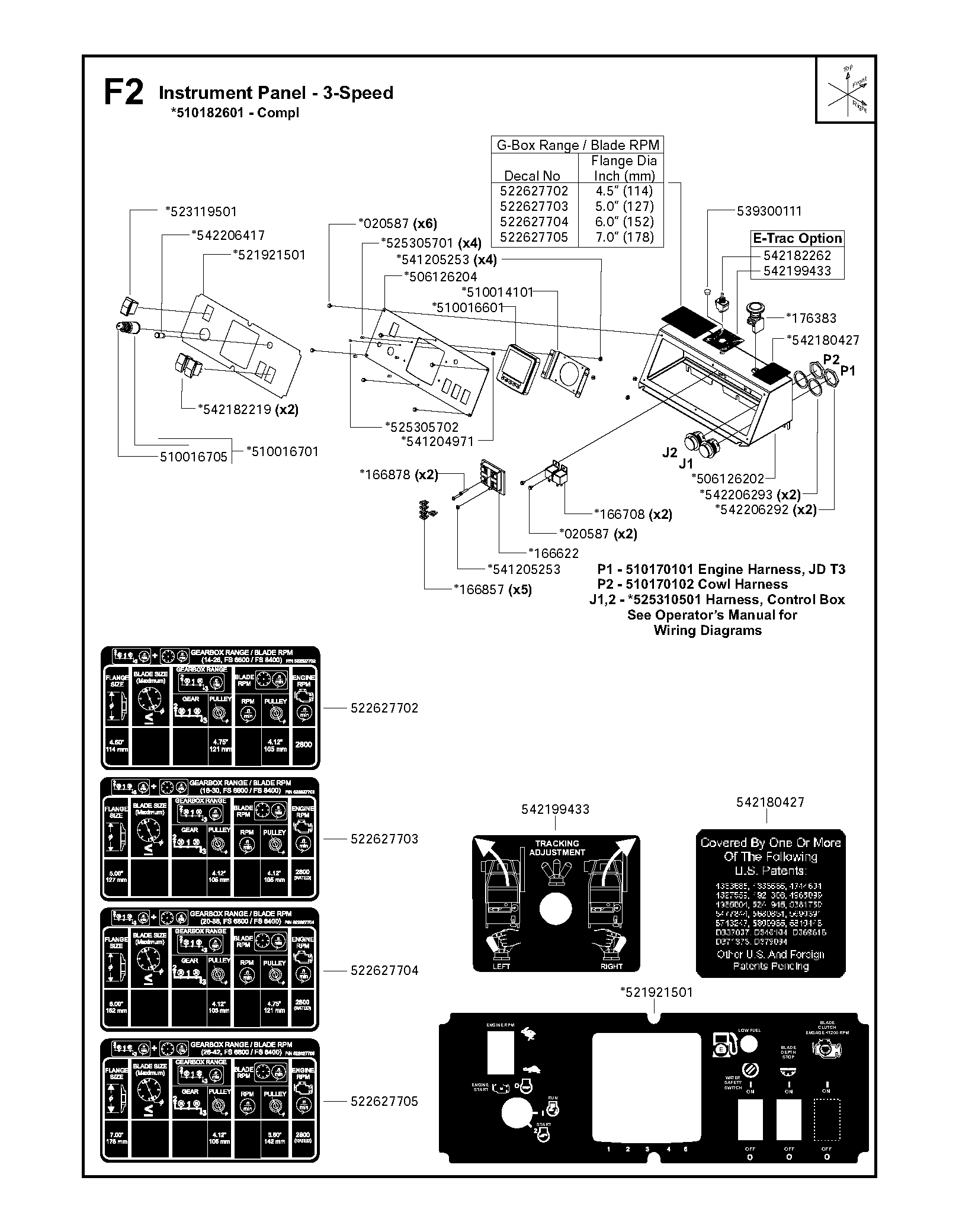 Instrument panel - 3-speed