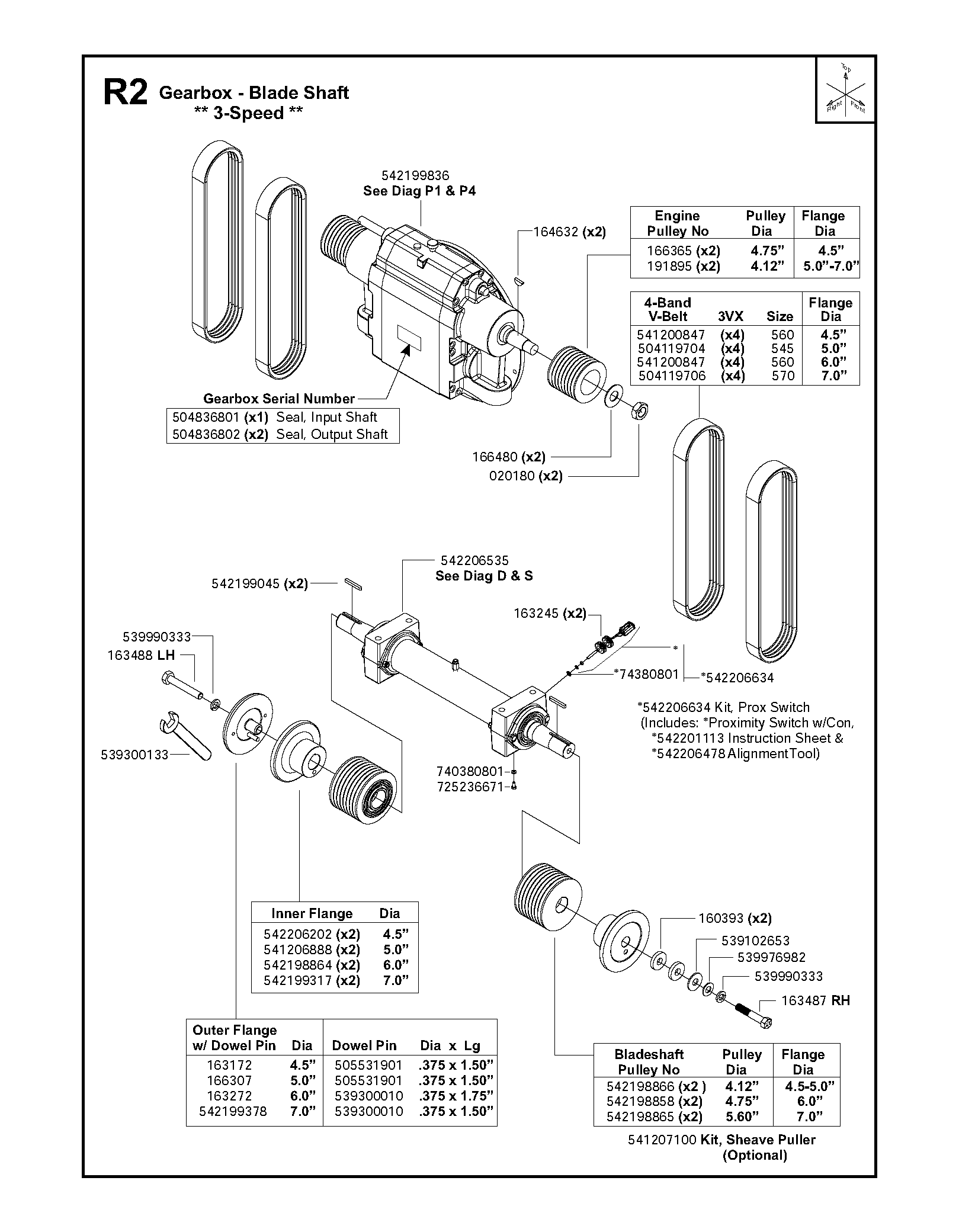 Коробка передач  - blade shaft - 3-speed