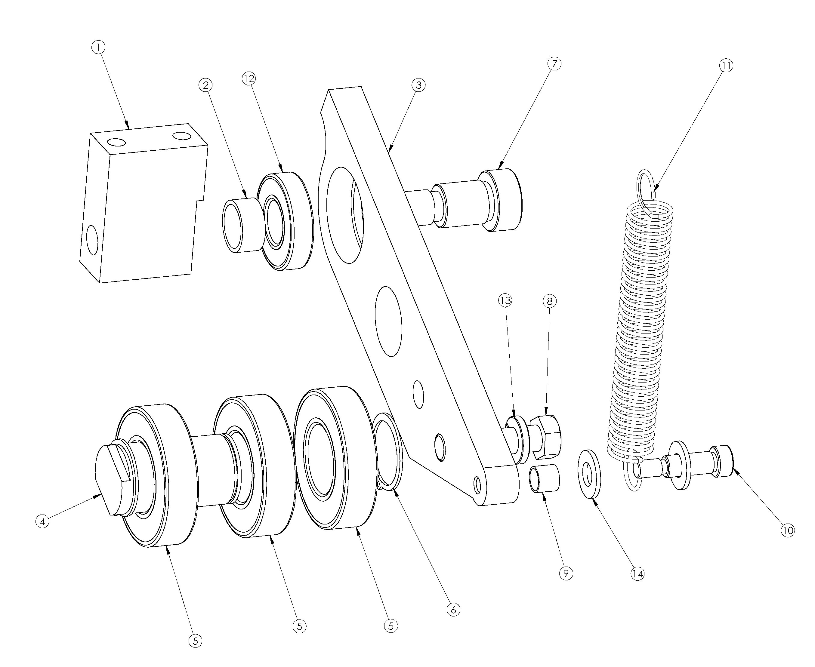 Blade idler pulley