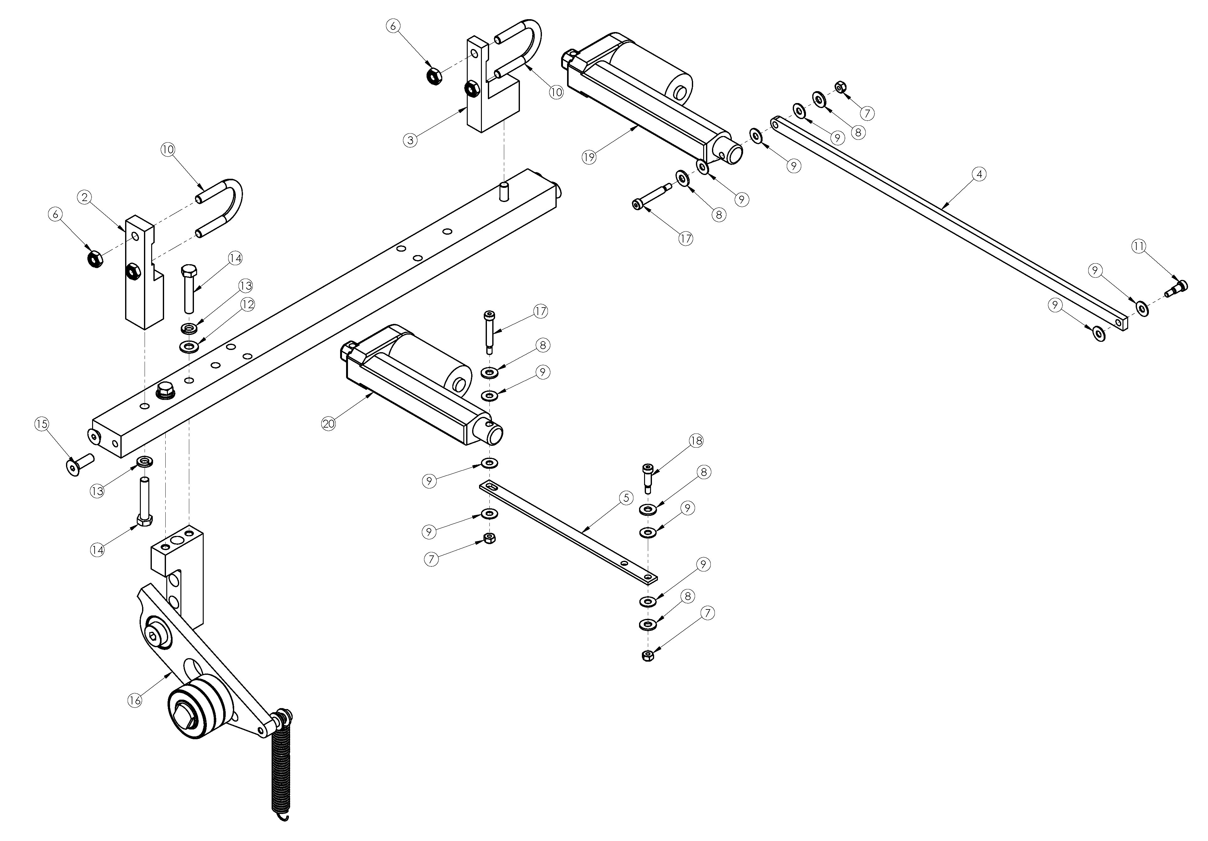 Pump cross bar