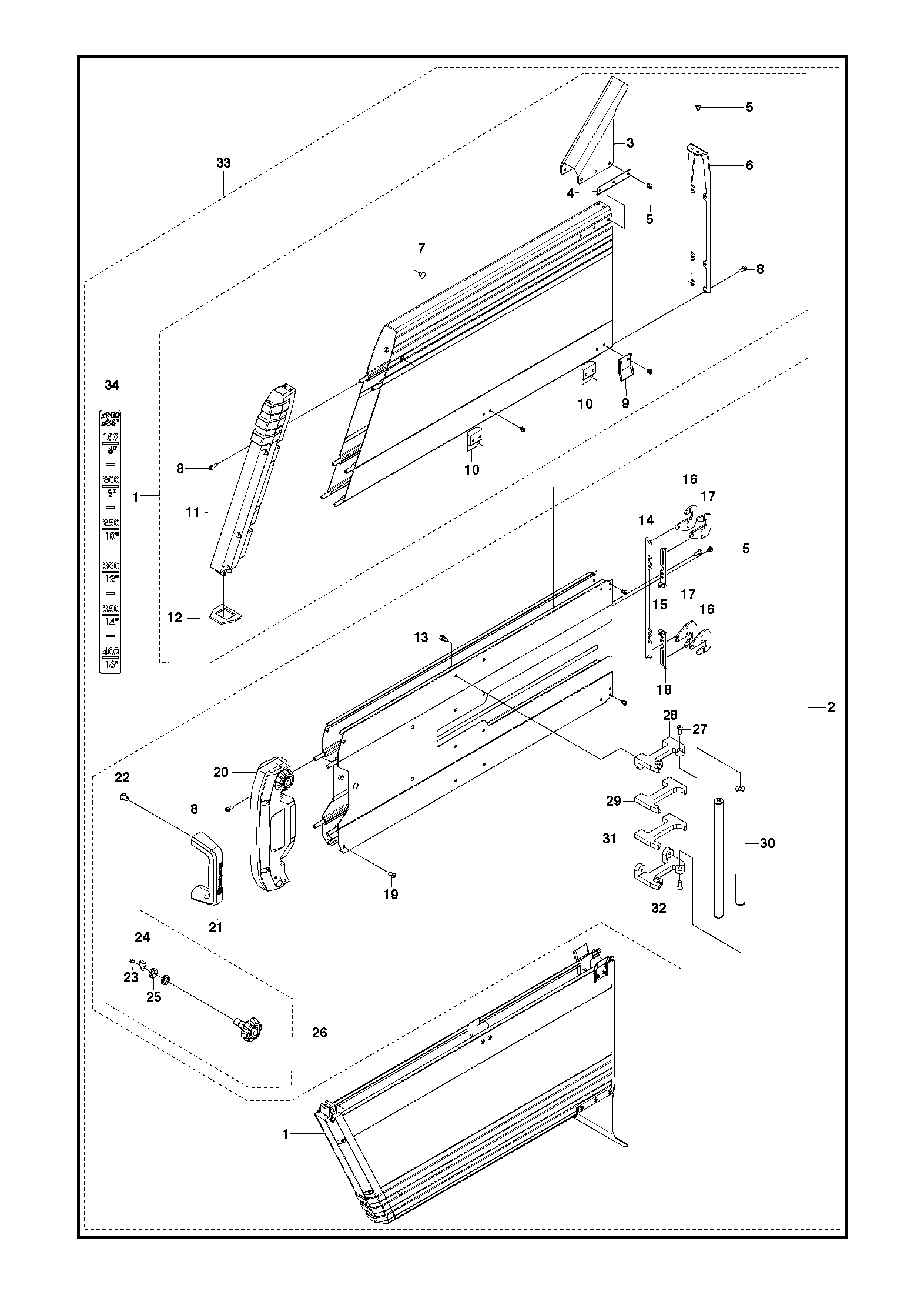 Blade guard 900mm