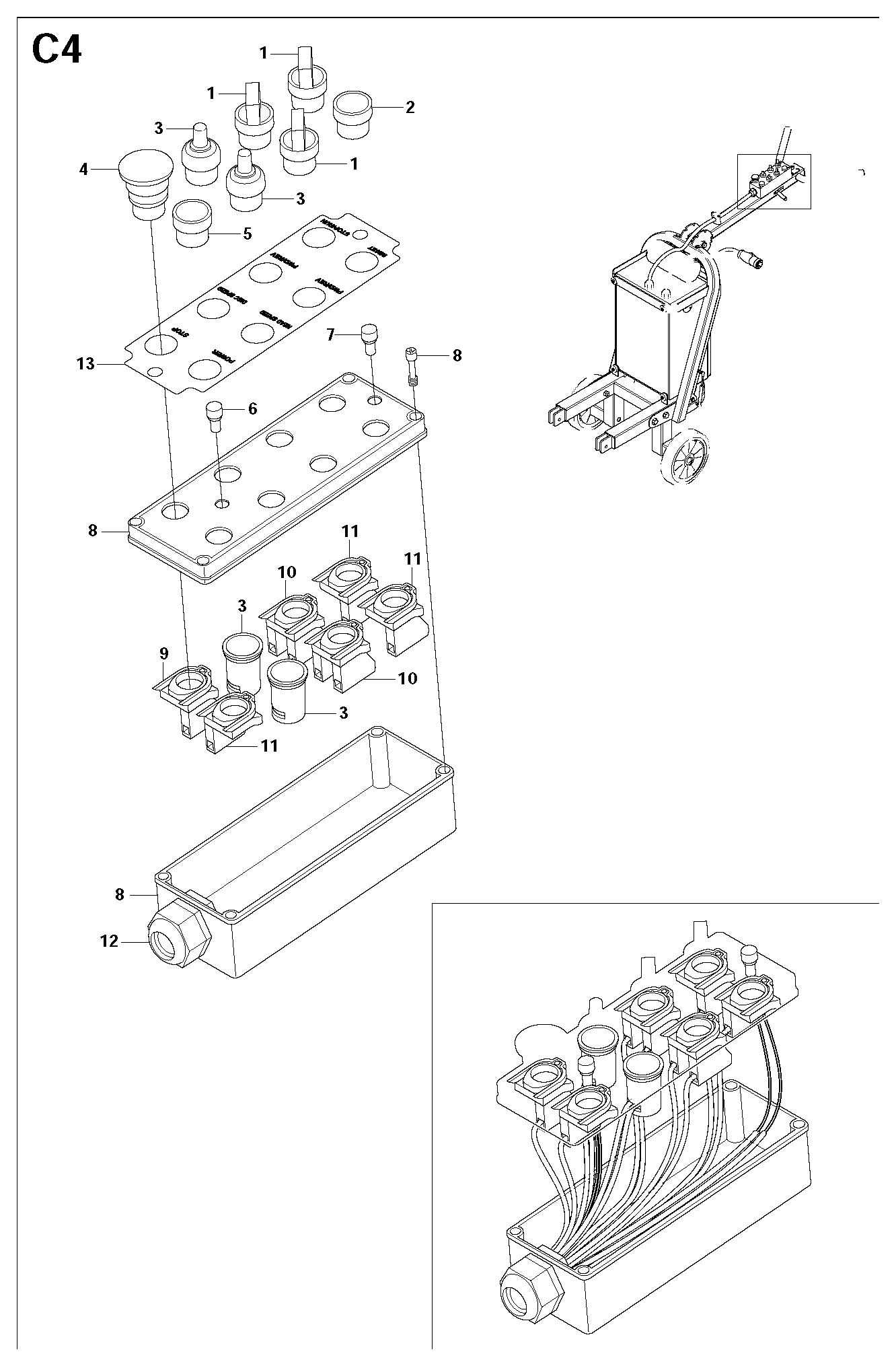 Electrical box internals single phase