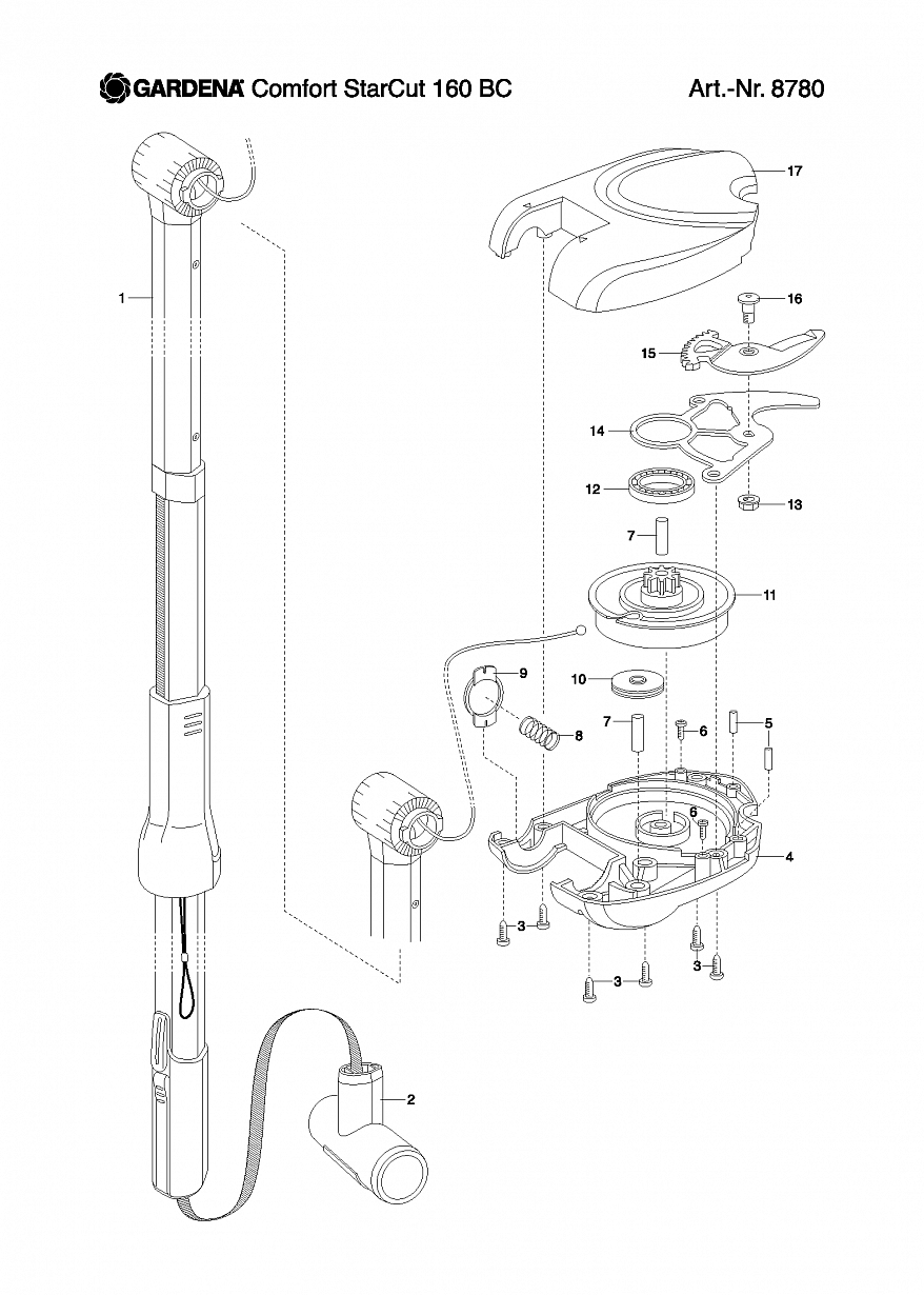 1  Ручной инструмент Gardena COMFORT PRUNING LOPPER STARCUT 160 BL, 8780, 8780-20 