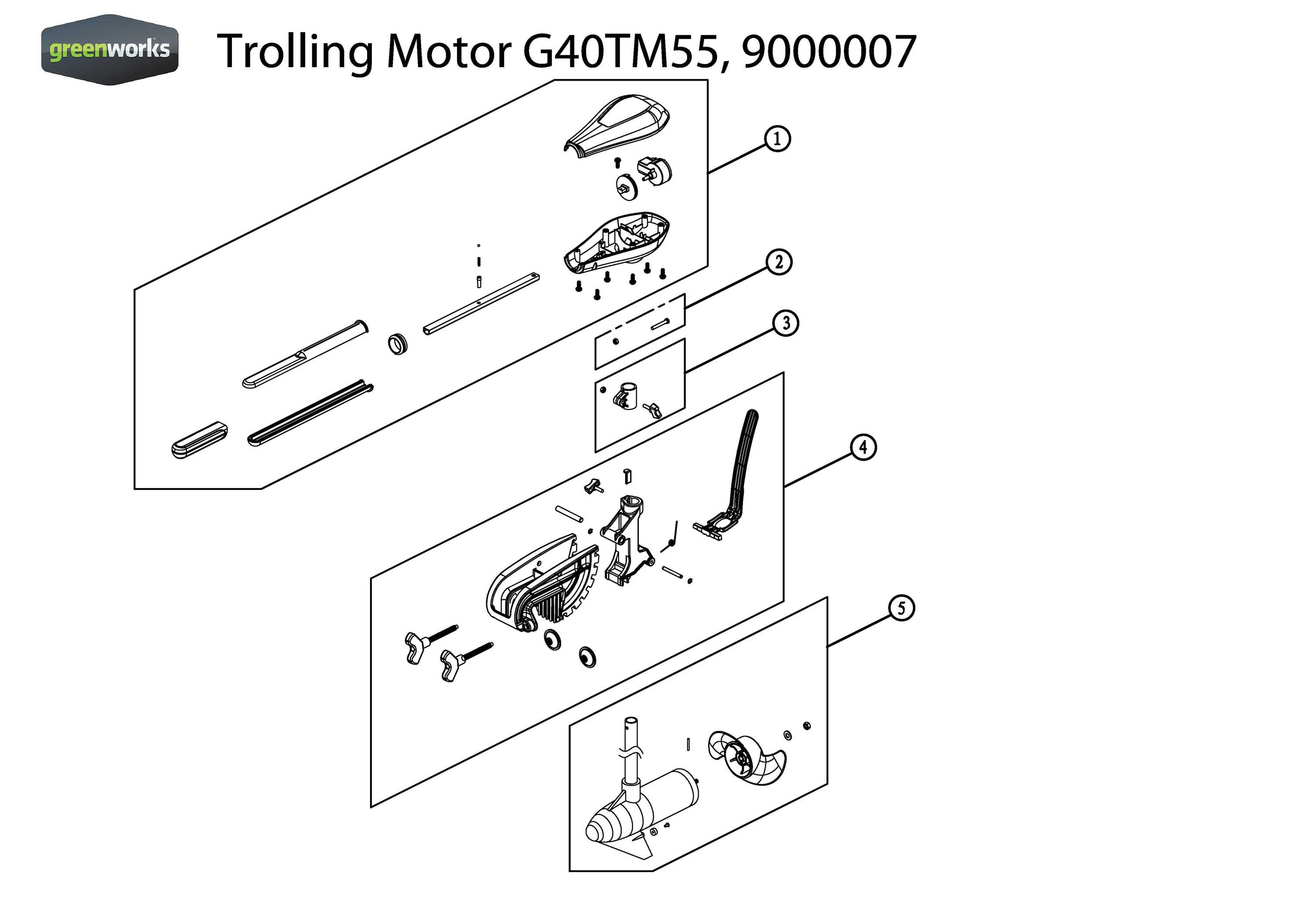 Лодочный мотор  Greenworks G12TM32