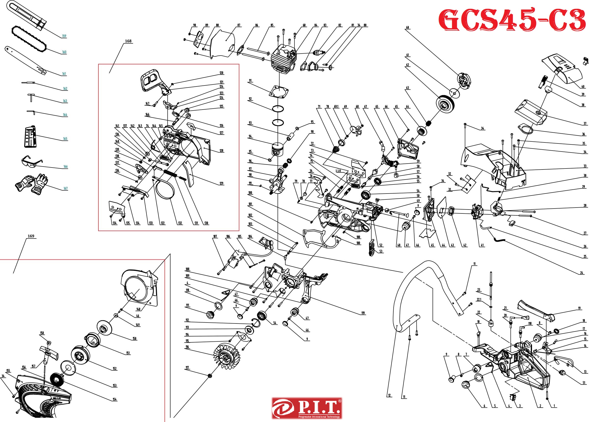 Бензопила GCS45-C3