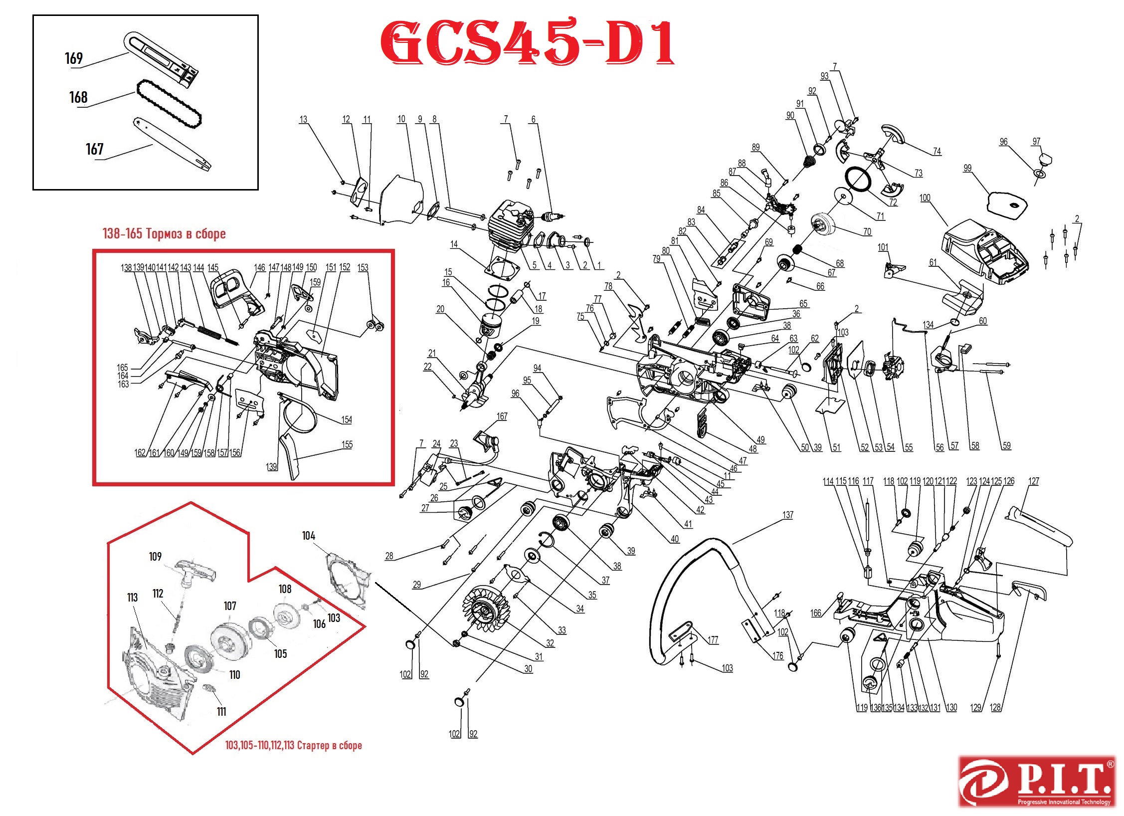 Бензопила GCS45-D1