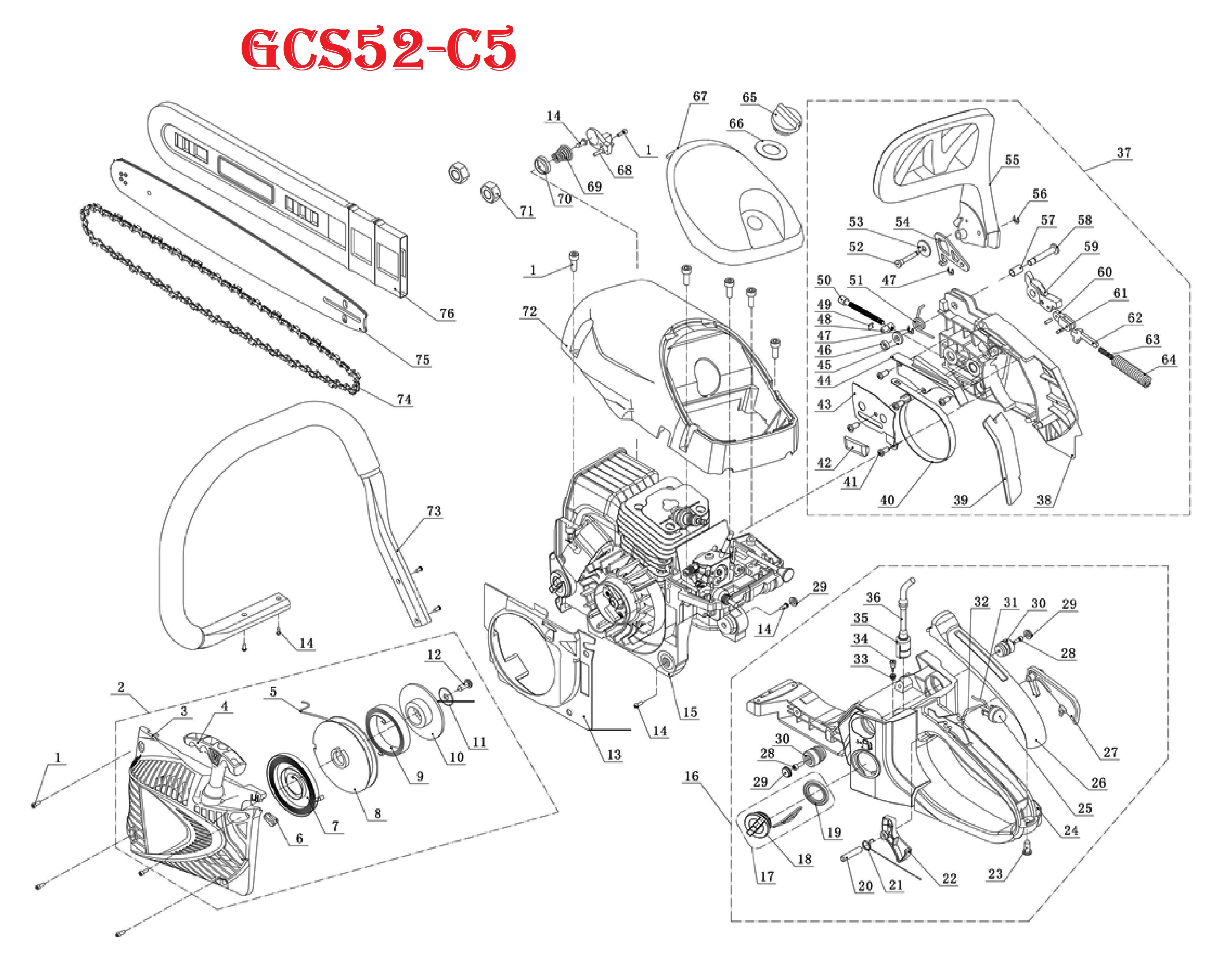 Бензопила GCS52-C5