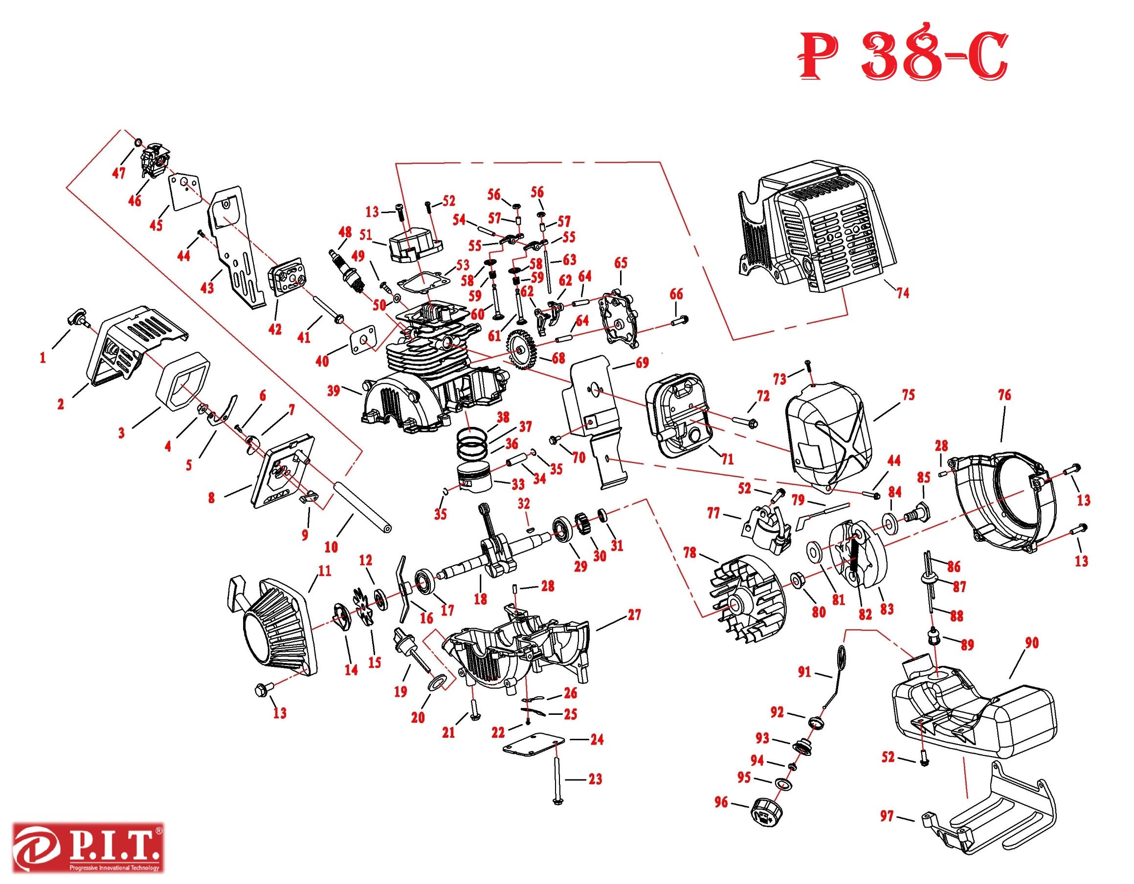 Бензотриммер P38-С