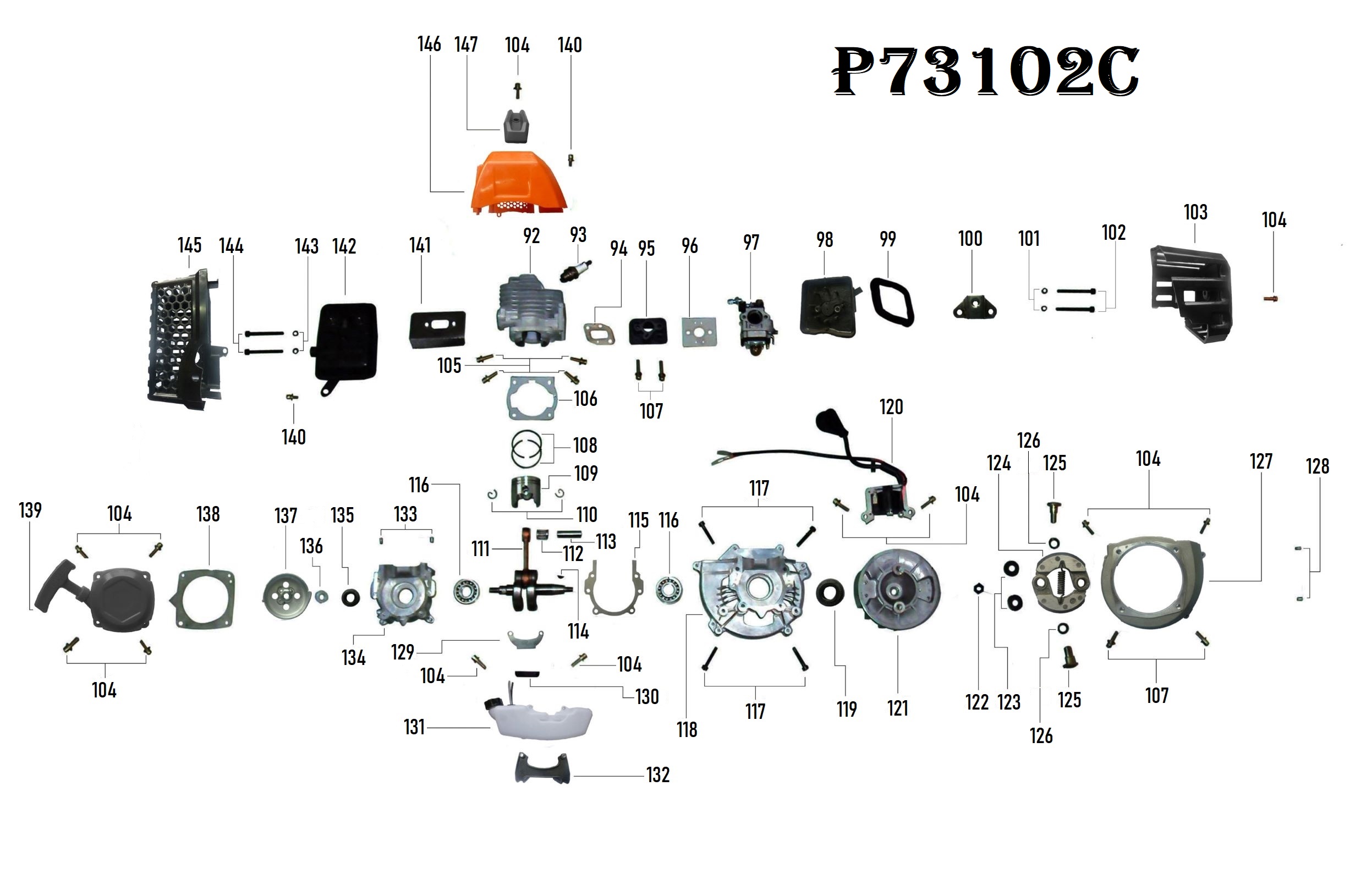 Бензотриммер P73102C