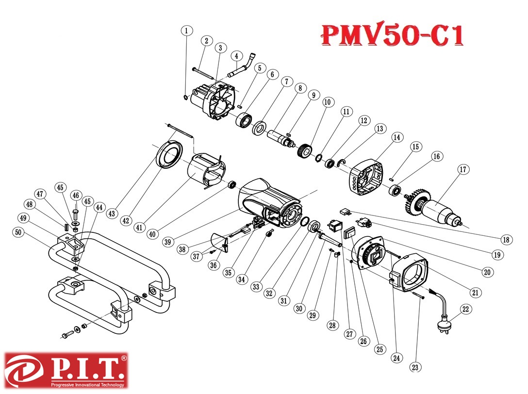 Вибратор стационарный для бетона PMV50-C1