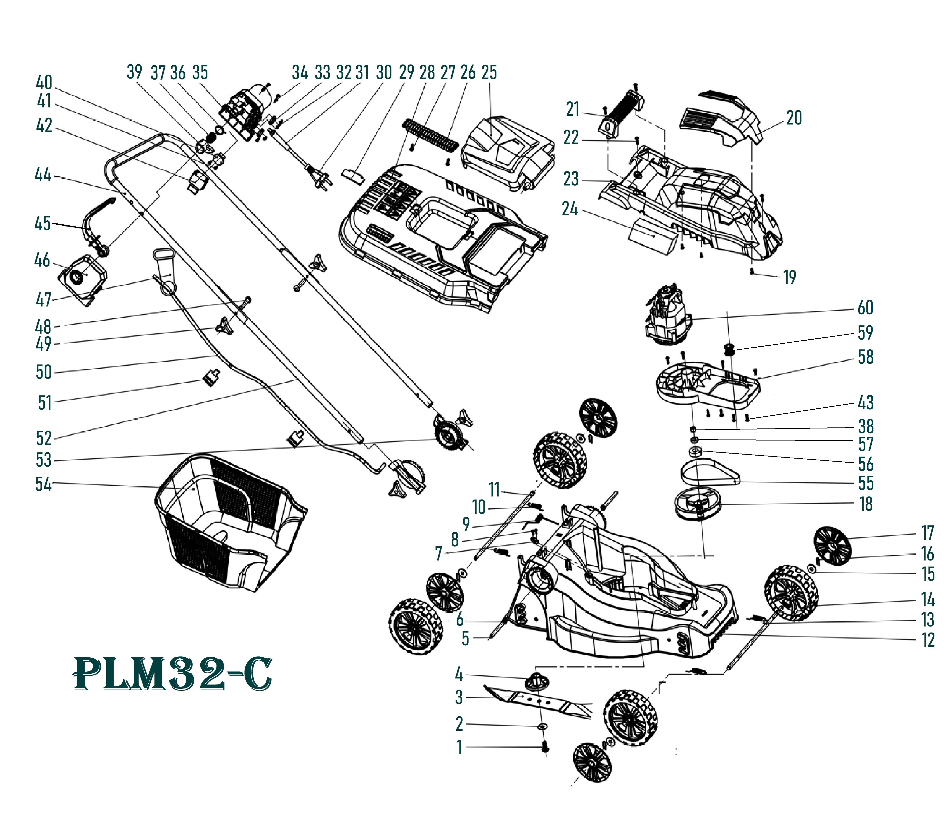 Газонокосилка электрическая PLM32-C