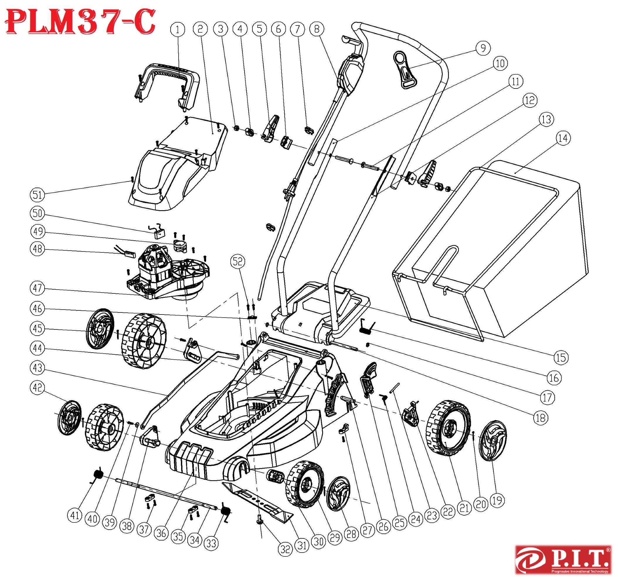 Газонокосилка электрическая PLM37-C